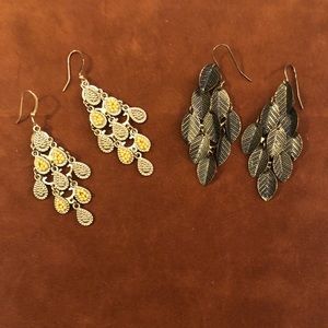 Bundle of diamond shaped earrings